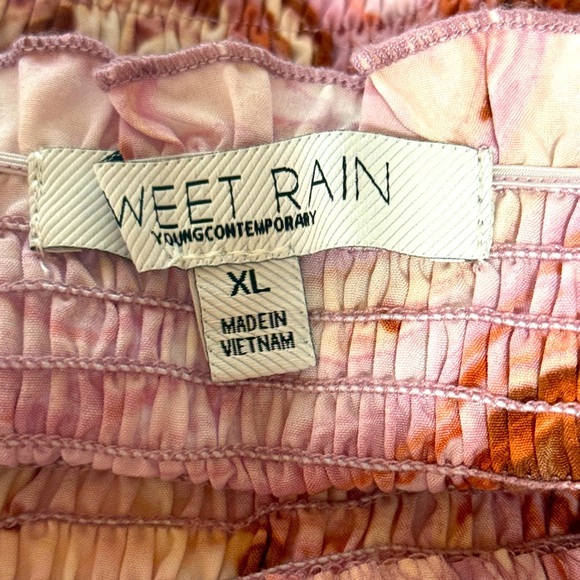 New Sweet Rain Pink Marble Swirl Halter Top. XL - Picture 2 of 5